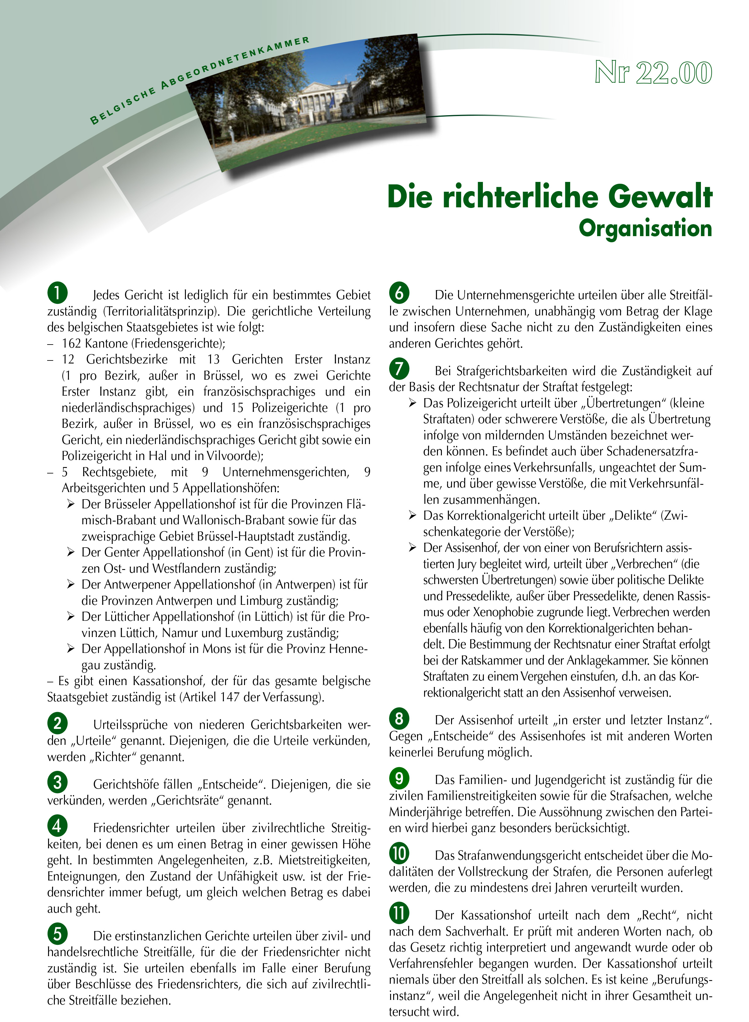 Die richterliche Gewalt - Organisation